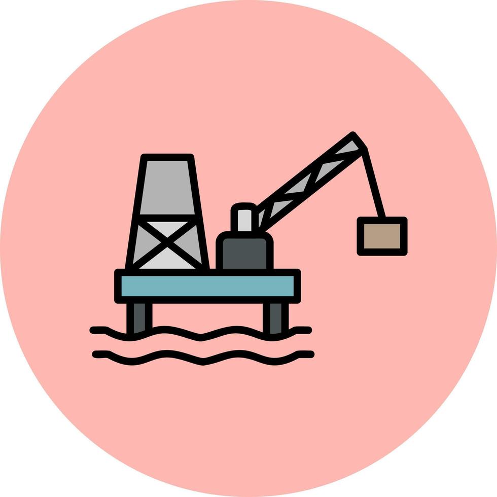 petróleo minería vector icono