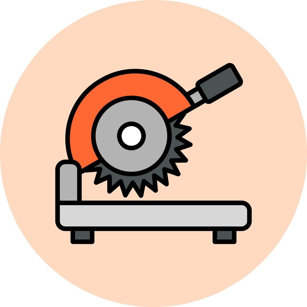 Metal Cutting Machine Vector Icon