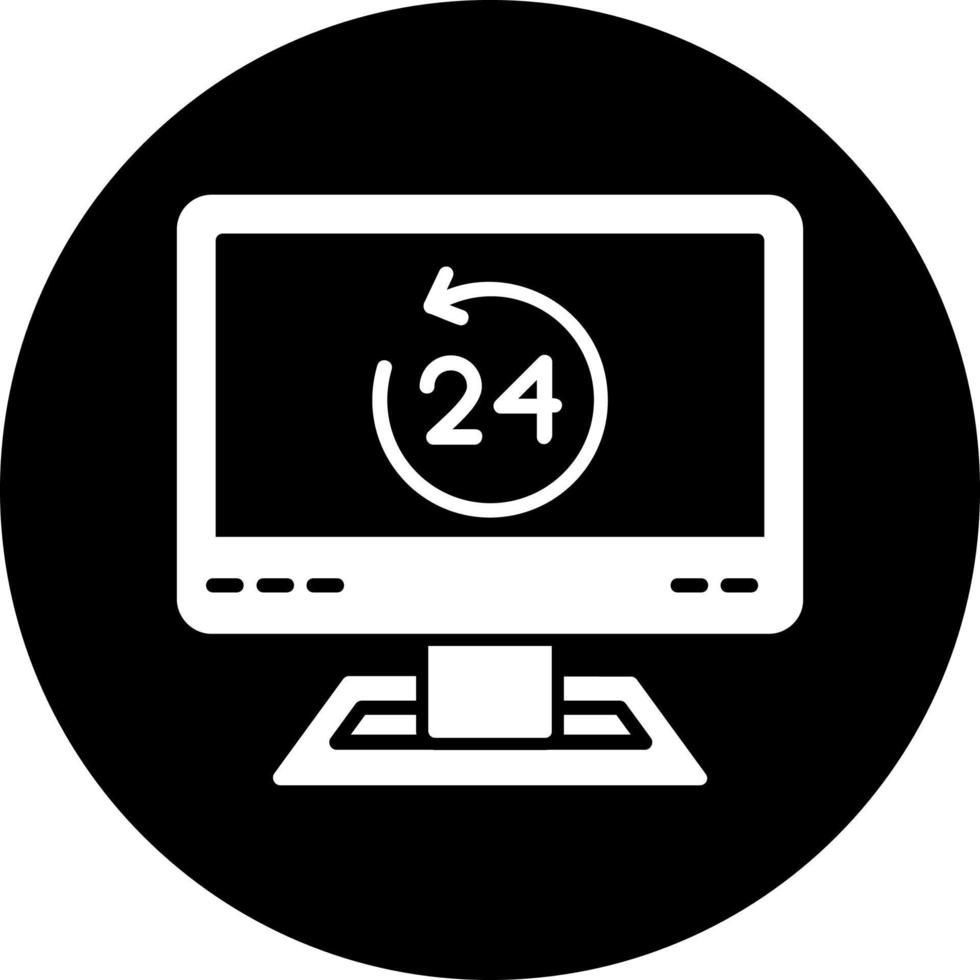 24 horas Servicio vector icono