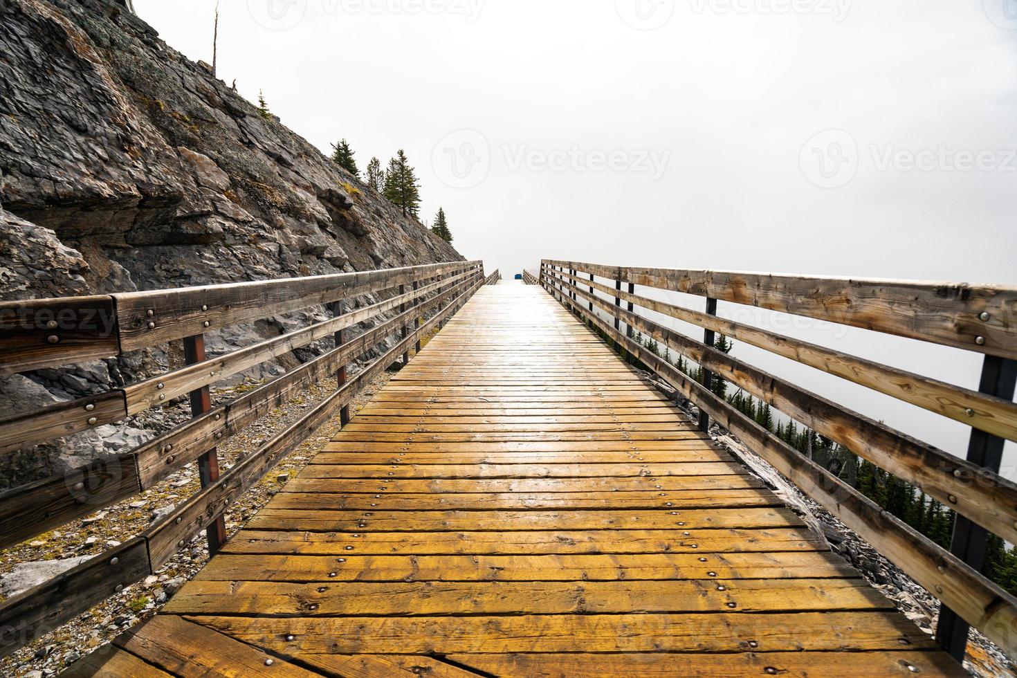 Sulphur mountain in Alberta, Canada on a moody autumn day photo