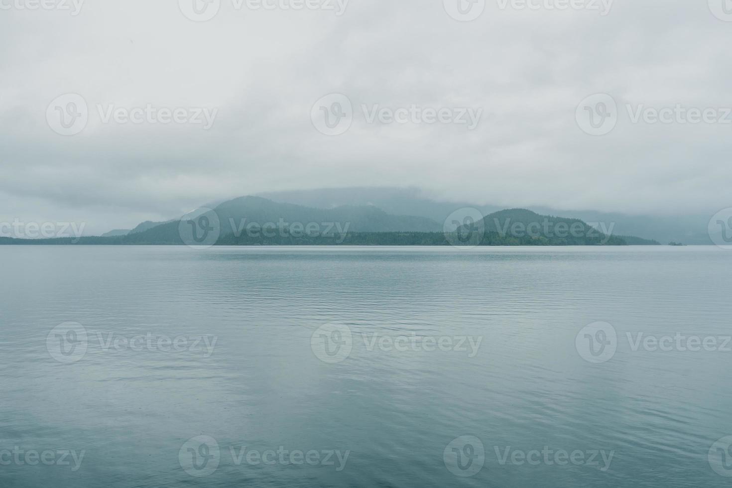 Majestic lake on Vancouver Island, British Columbia, Canada photo