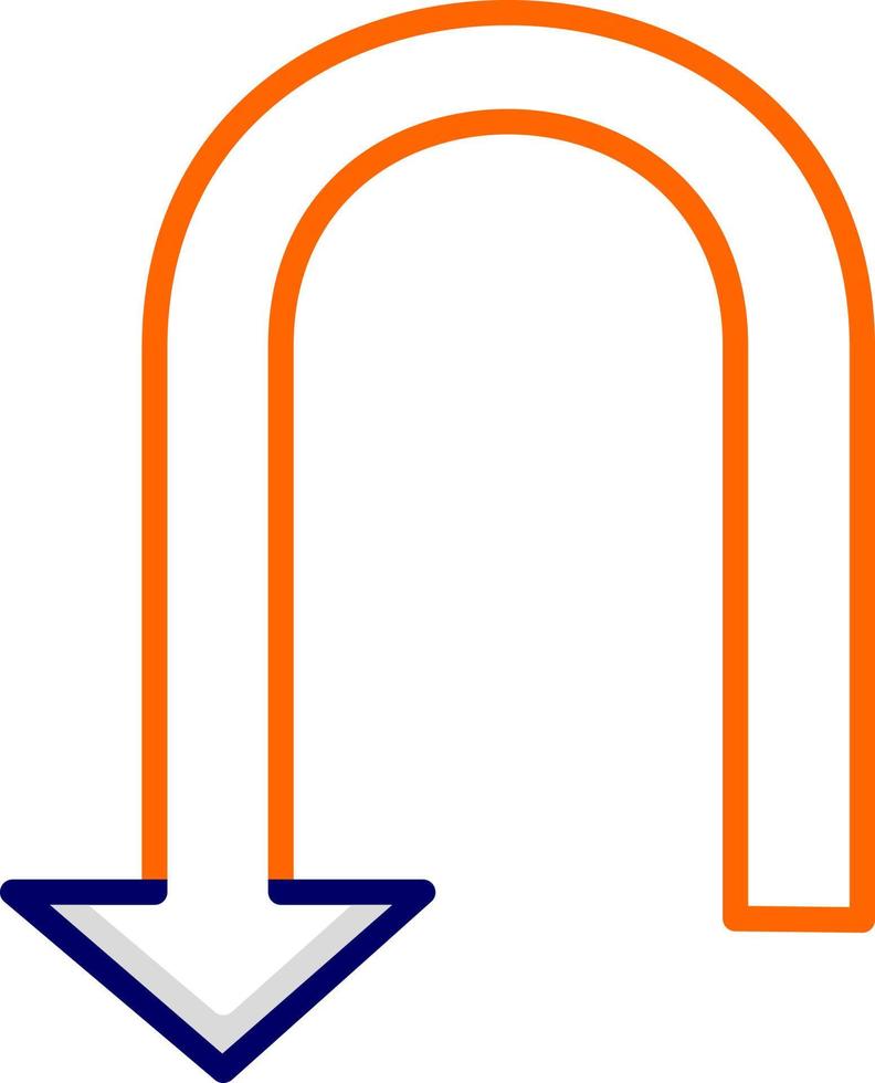 U Turn Vector Icon
