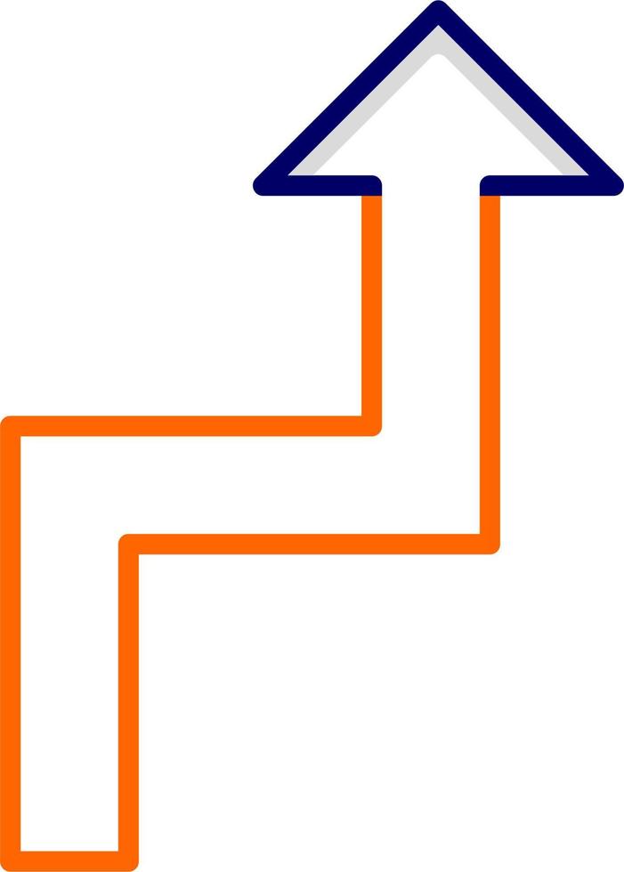 Zigzag Arrow Vector Icon