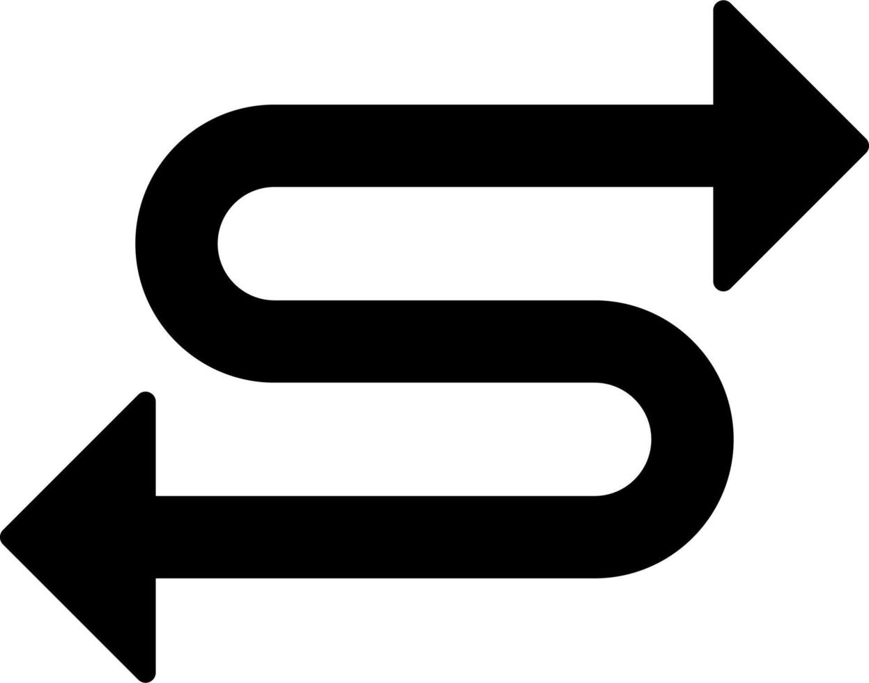 Zigzag Arrow Vector Icon