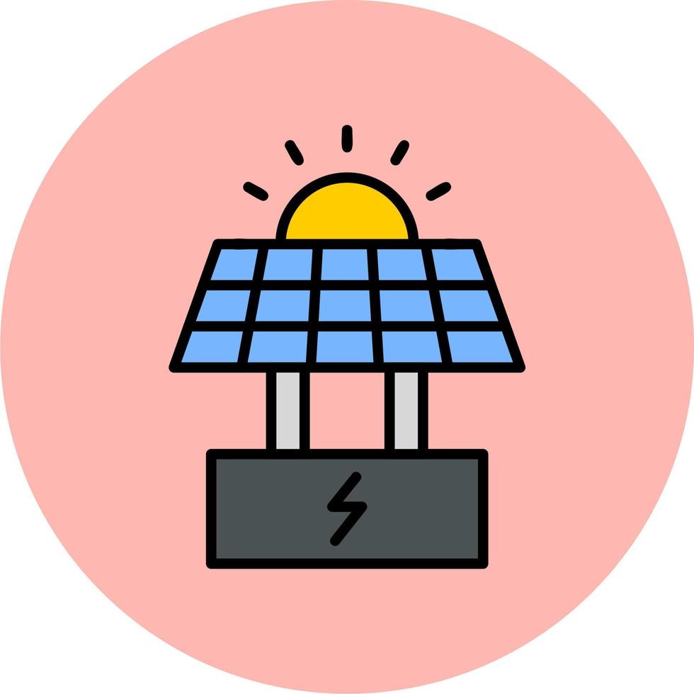 icono de vector de panel solar