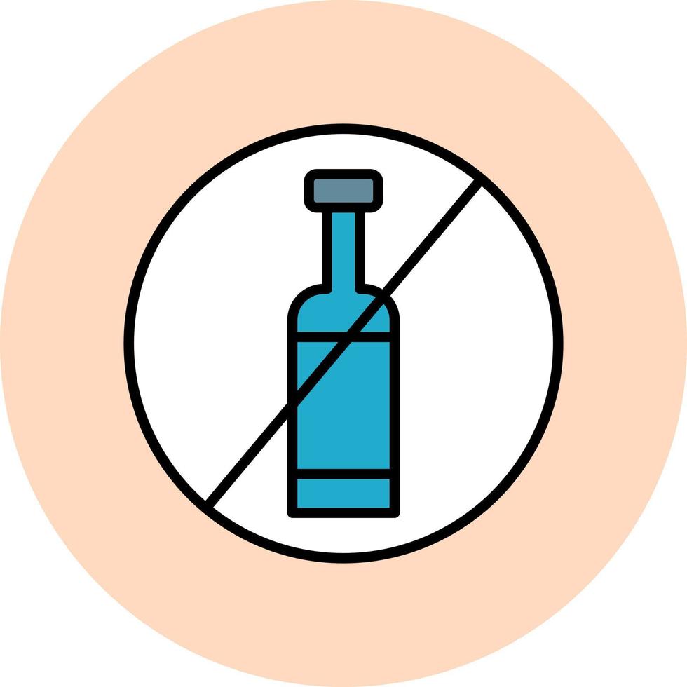 No Alcohol Vector Icon