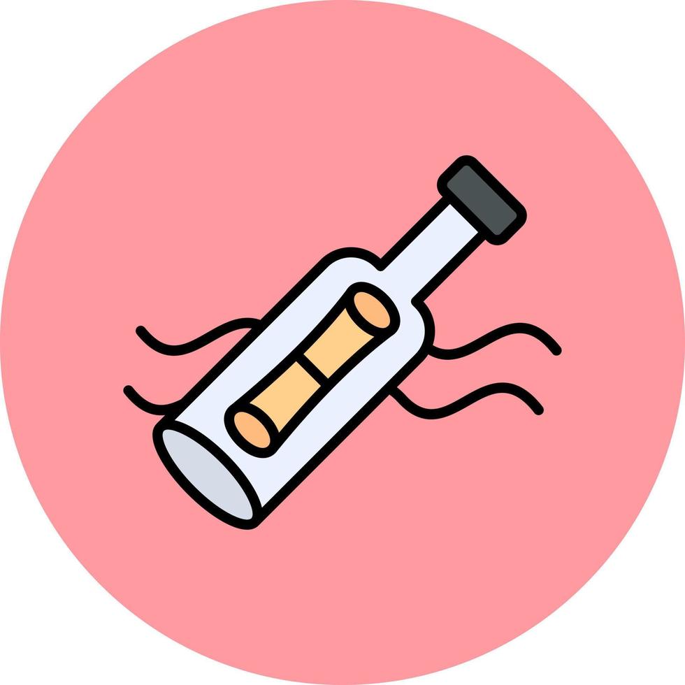 Message In A Bottle Vector Icon