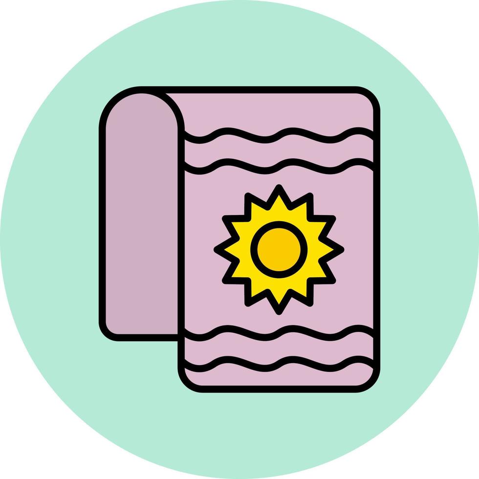 Beach Towel Vector Icon
