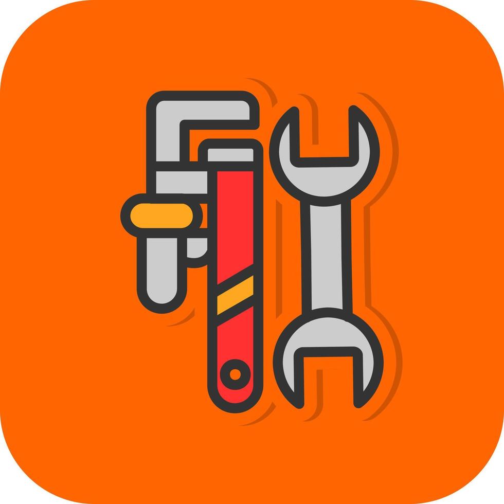 Pipe Wrench Vector Icon Design