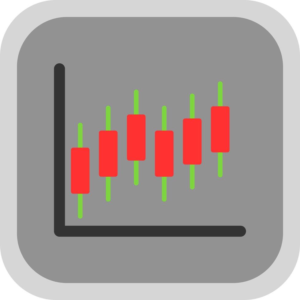 Candlestick Chart Vector Icon Design