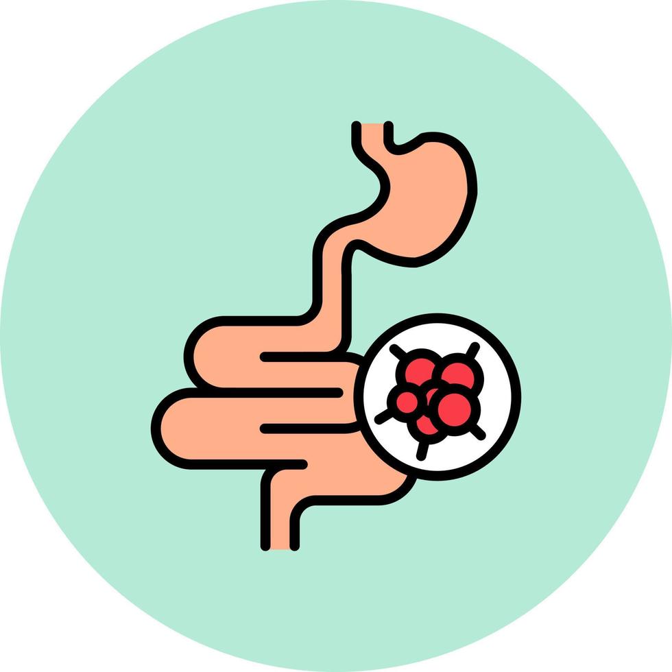 Intestines Cancer Vector Icon