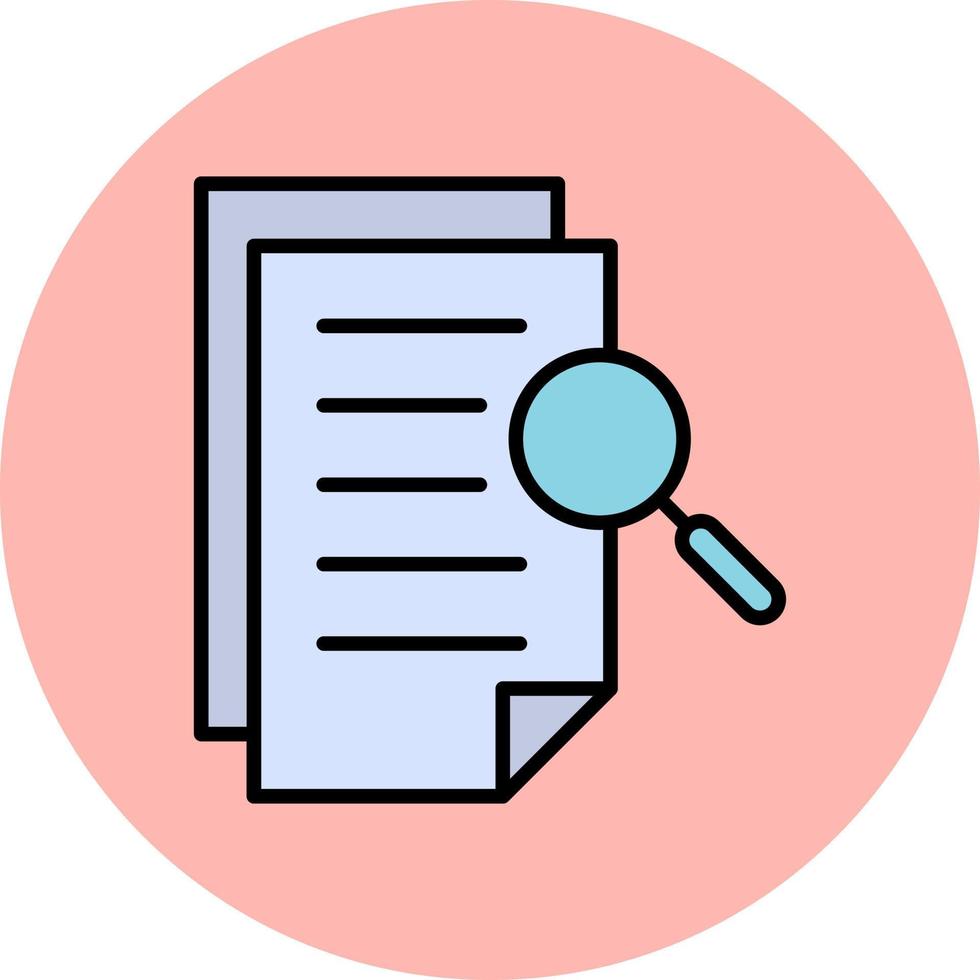 Paper Search Vector Icon