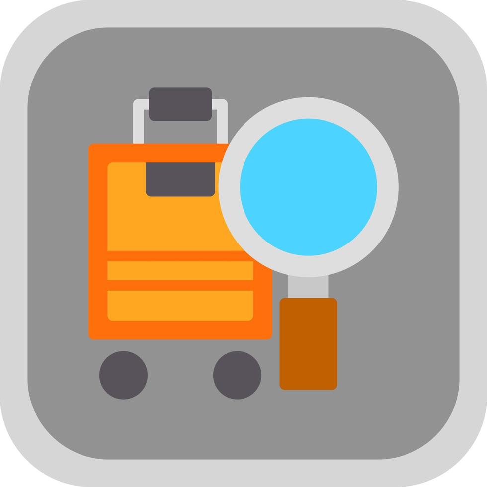 Luggage Searching Vector Icon Design