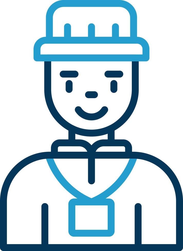 Tour Guide Man Vector Icon Design