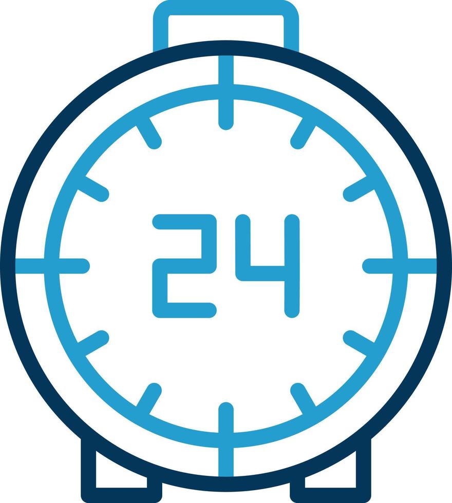 24 Hours Vector Icon Design