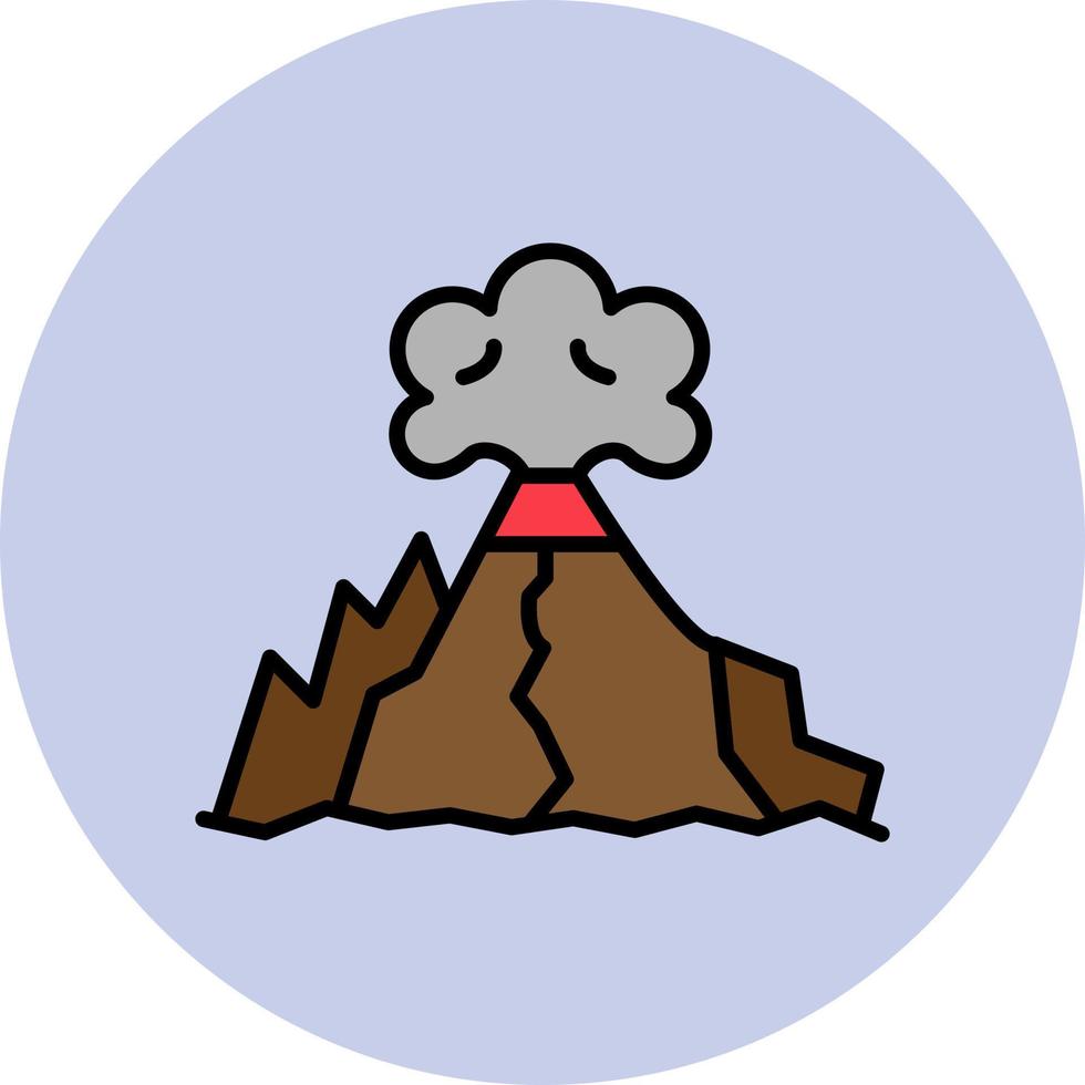 icono de vector de volcán