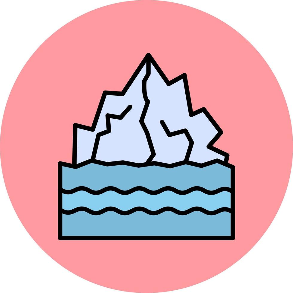 icono de vector de iceberg