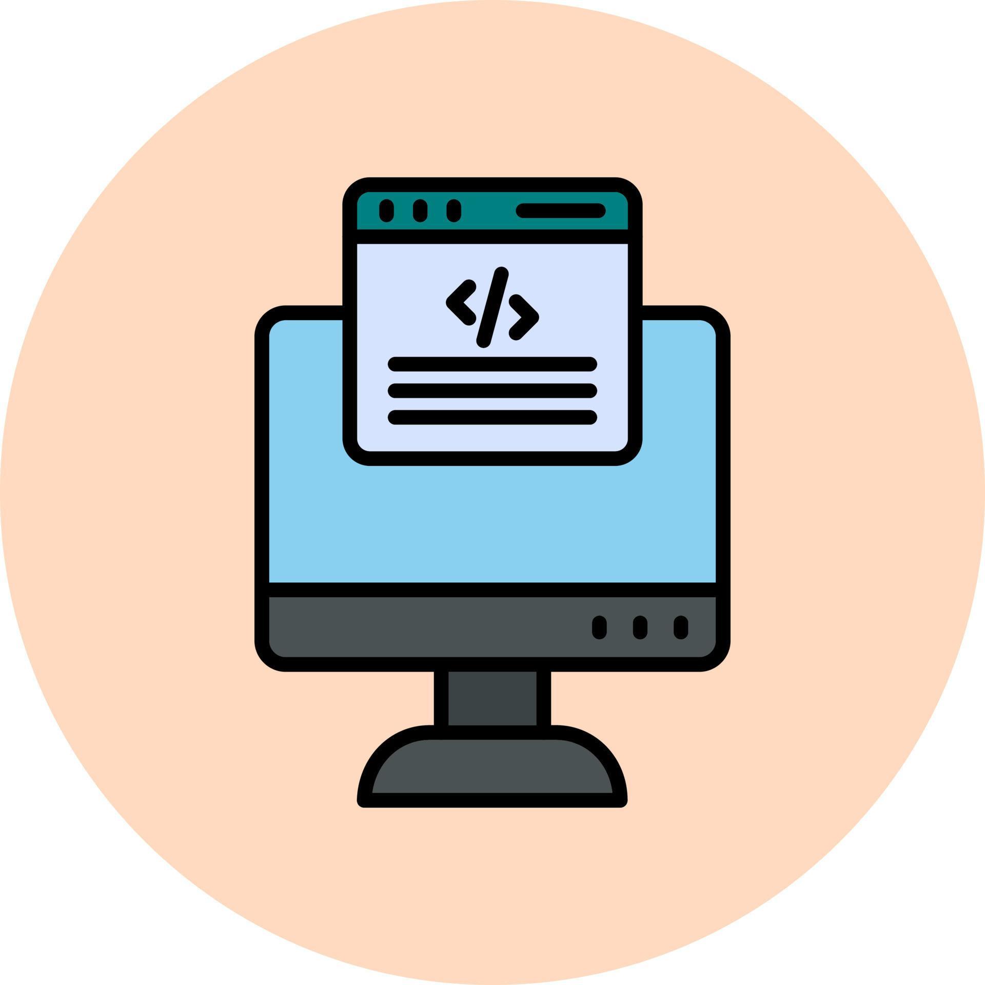 Web Programming Vector Icon 21038850 Vector Art at Vecteezy