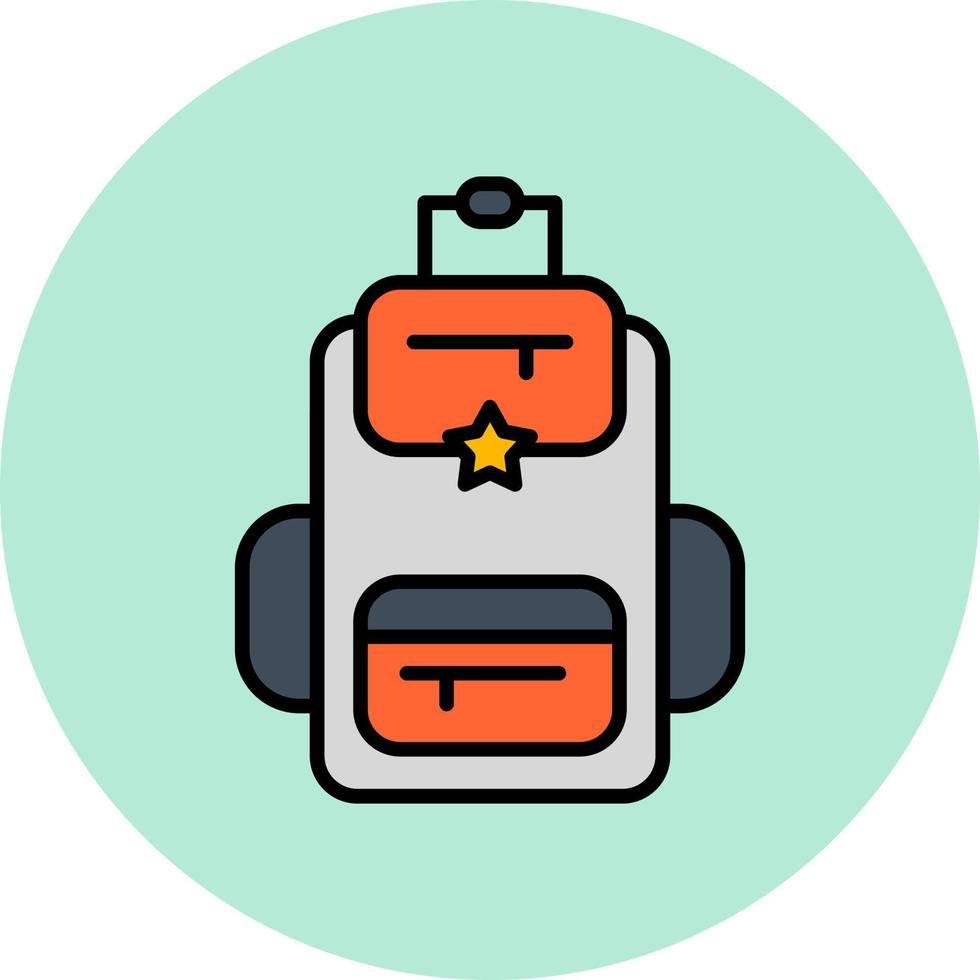 icono de vector de mochila