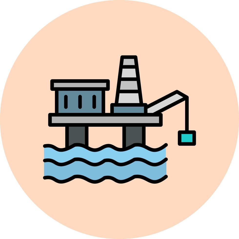 Oil Platform Vector Icon