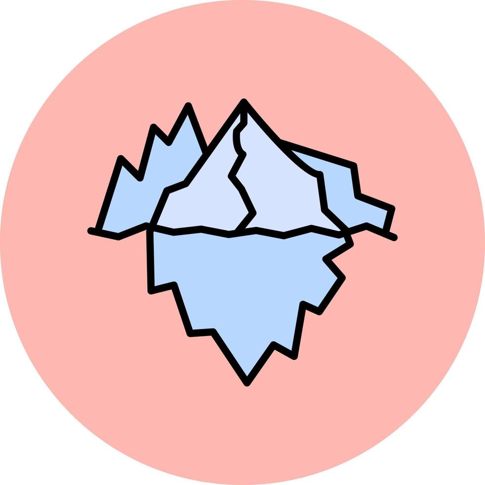 icono de vector de iceberg