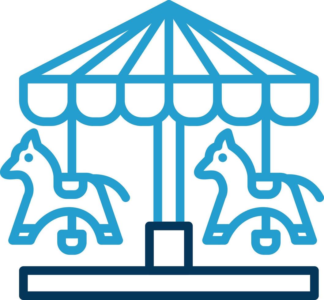 Merry Go Round Vector Icon Design