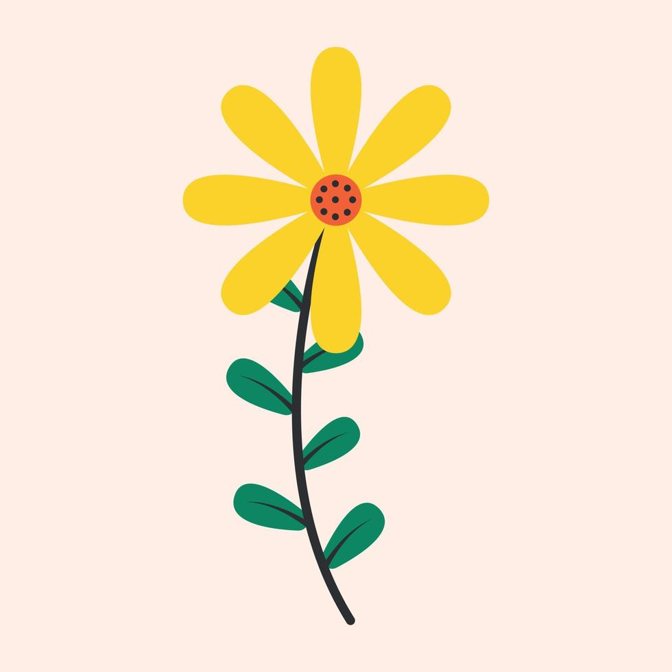 flat flower vector designs