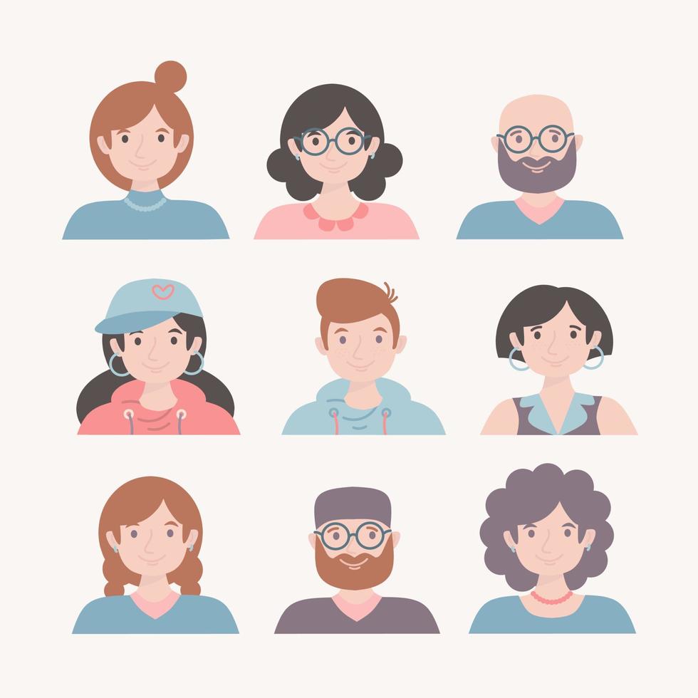 People vector illustration drawn in cartoon style