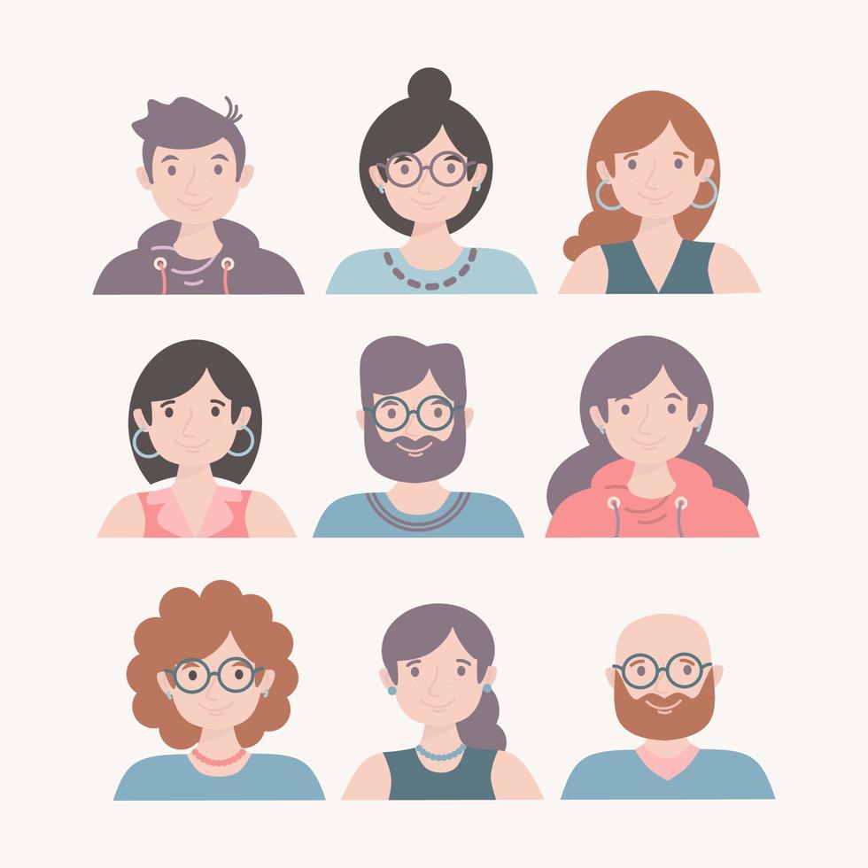 People vector illustration drawn in cartoon style