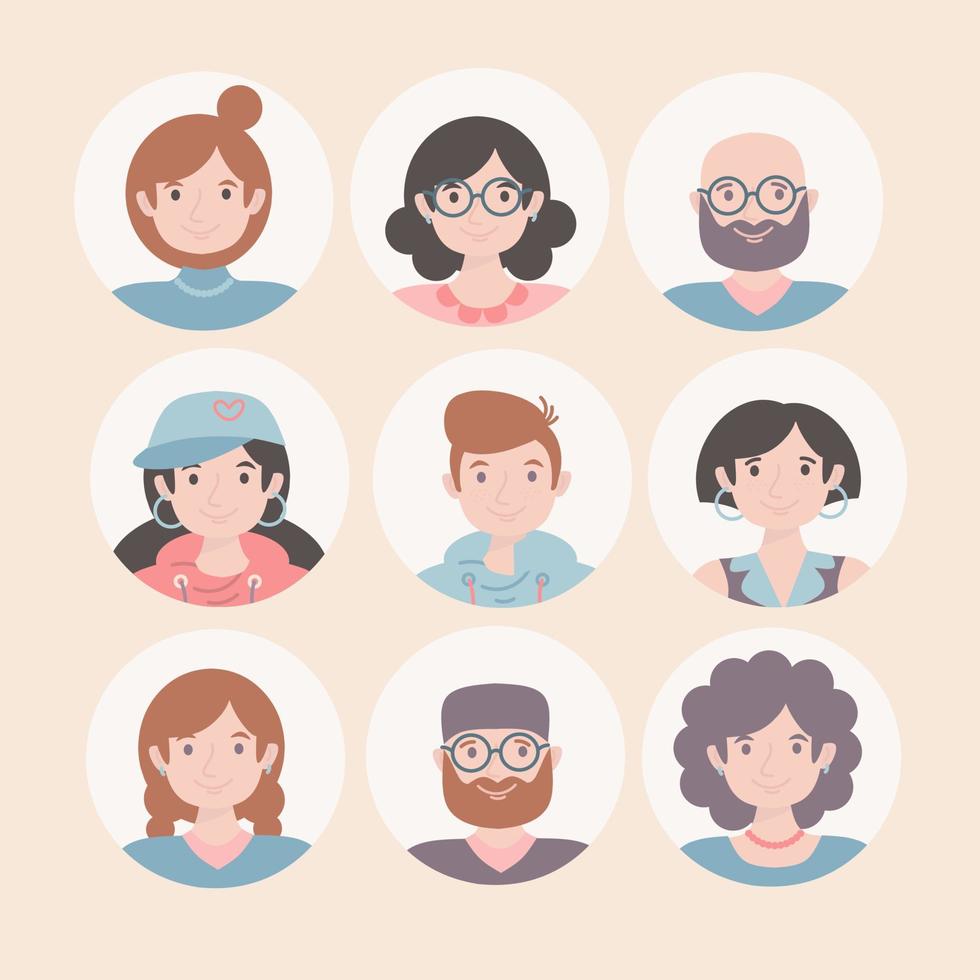 People vector illustration drawn in cartoon style