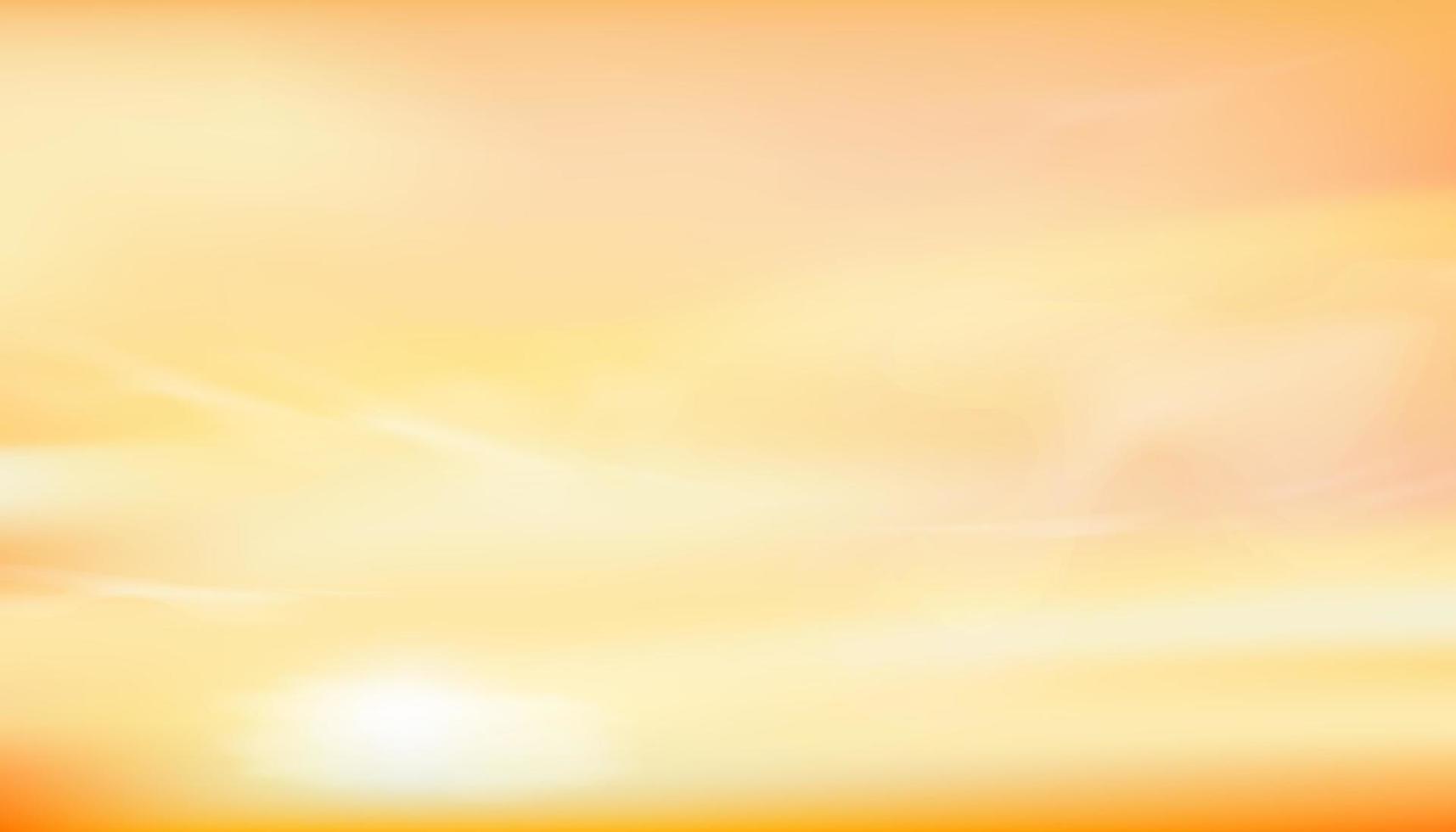 Sunrise with Yellow Sky and Cloud with bright light in Morning,Sunset Sky on Springtime,Vector horizon Golden hours with Orange Sky in Evening Summer,Beautiful natural banner for all Season background vector