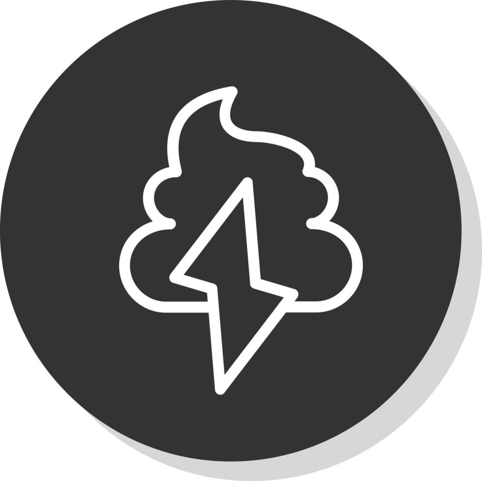 diseño de icono de vector de tormenta de caca