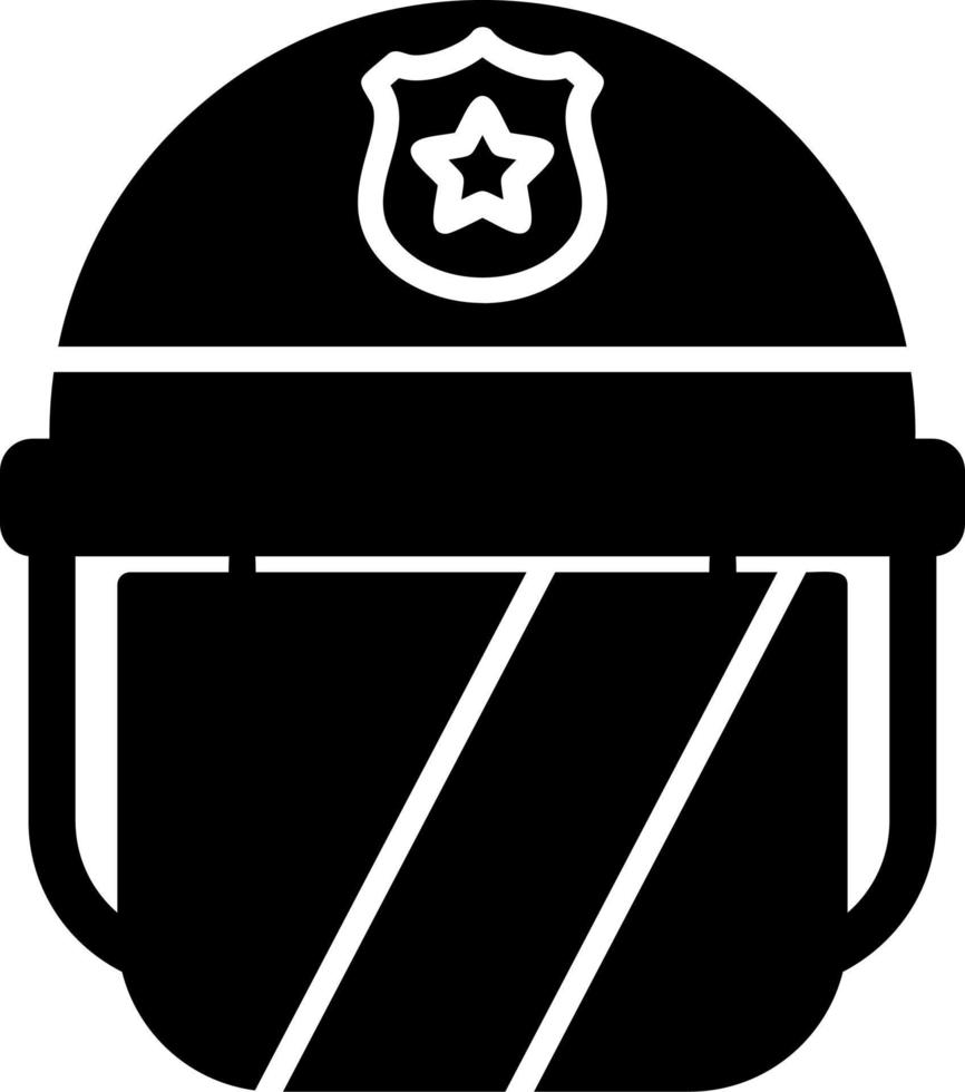 policía casco vector icono