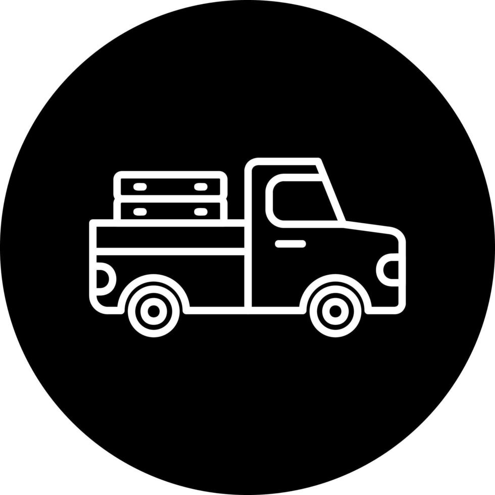 icono de vector de camioneta