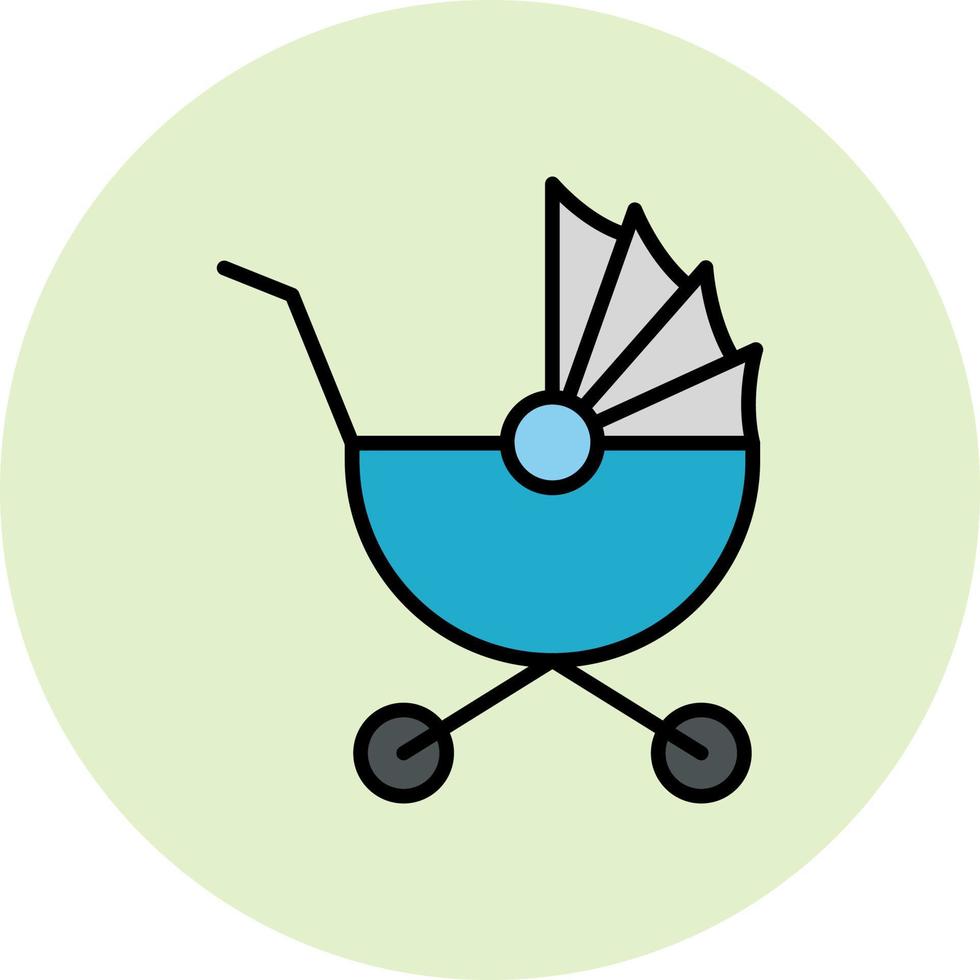 Baby Stroller Vector Icon