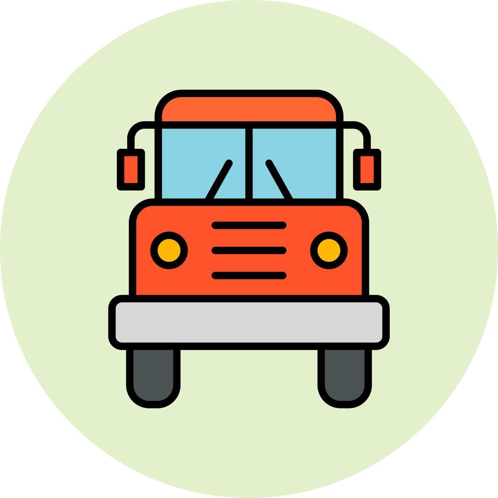 icono de vector de autobús escolar