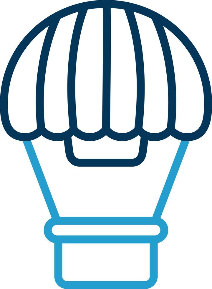 Hot Air Balloon Vector Icon Design