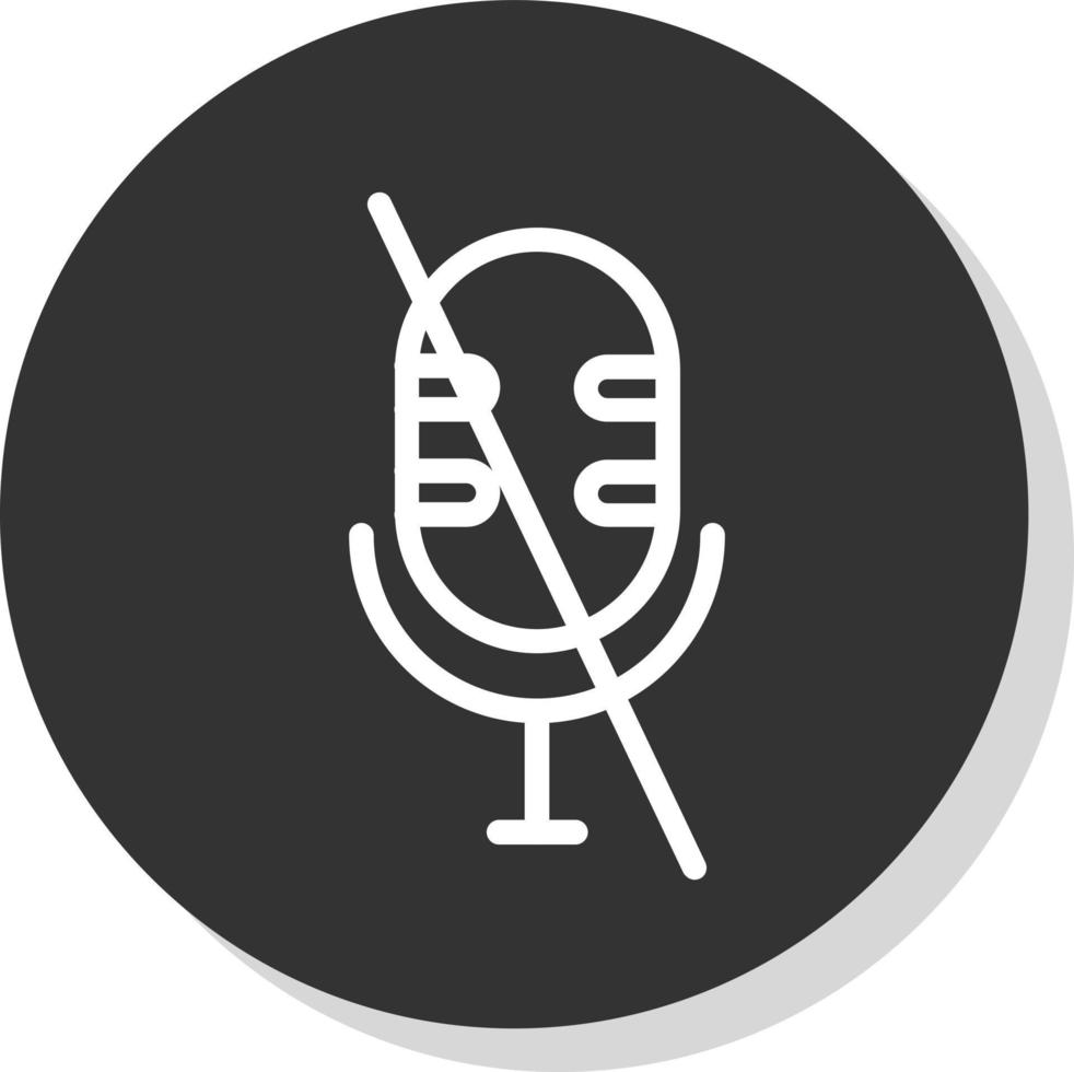 Microphone Alt Slash Vector Icon Design