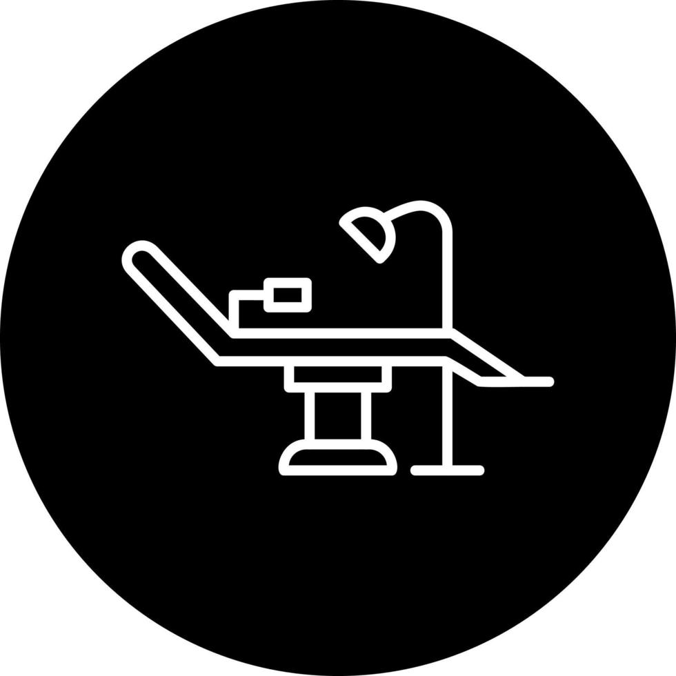 icono de vector de silla de dentista