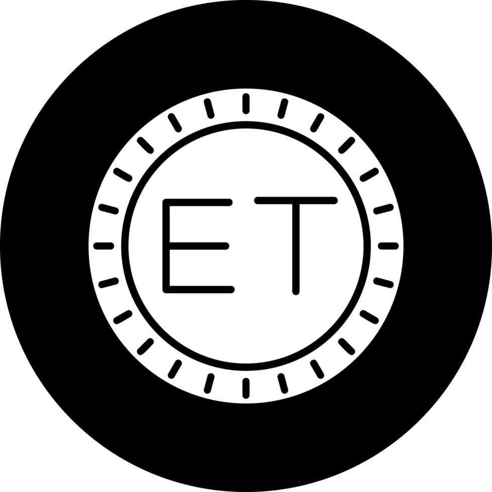 Etiopía marcar código vector icono