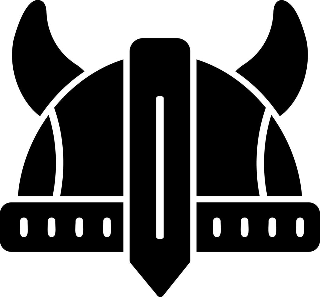 icono de vector de casco vikingo