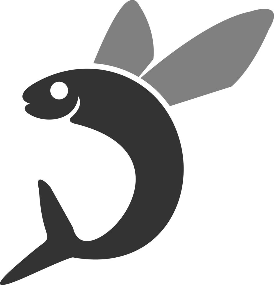 Flying Fish Vector Icon