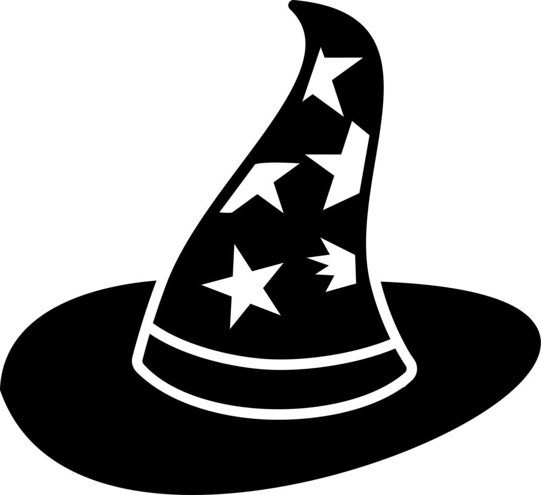 icono de vector de sombrero de bruja