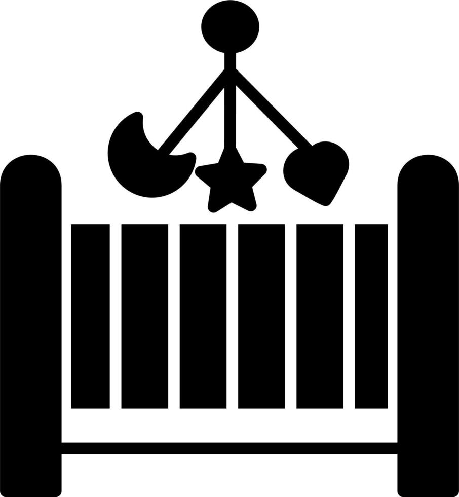 Baby crib Vector Icon