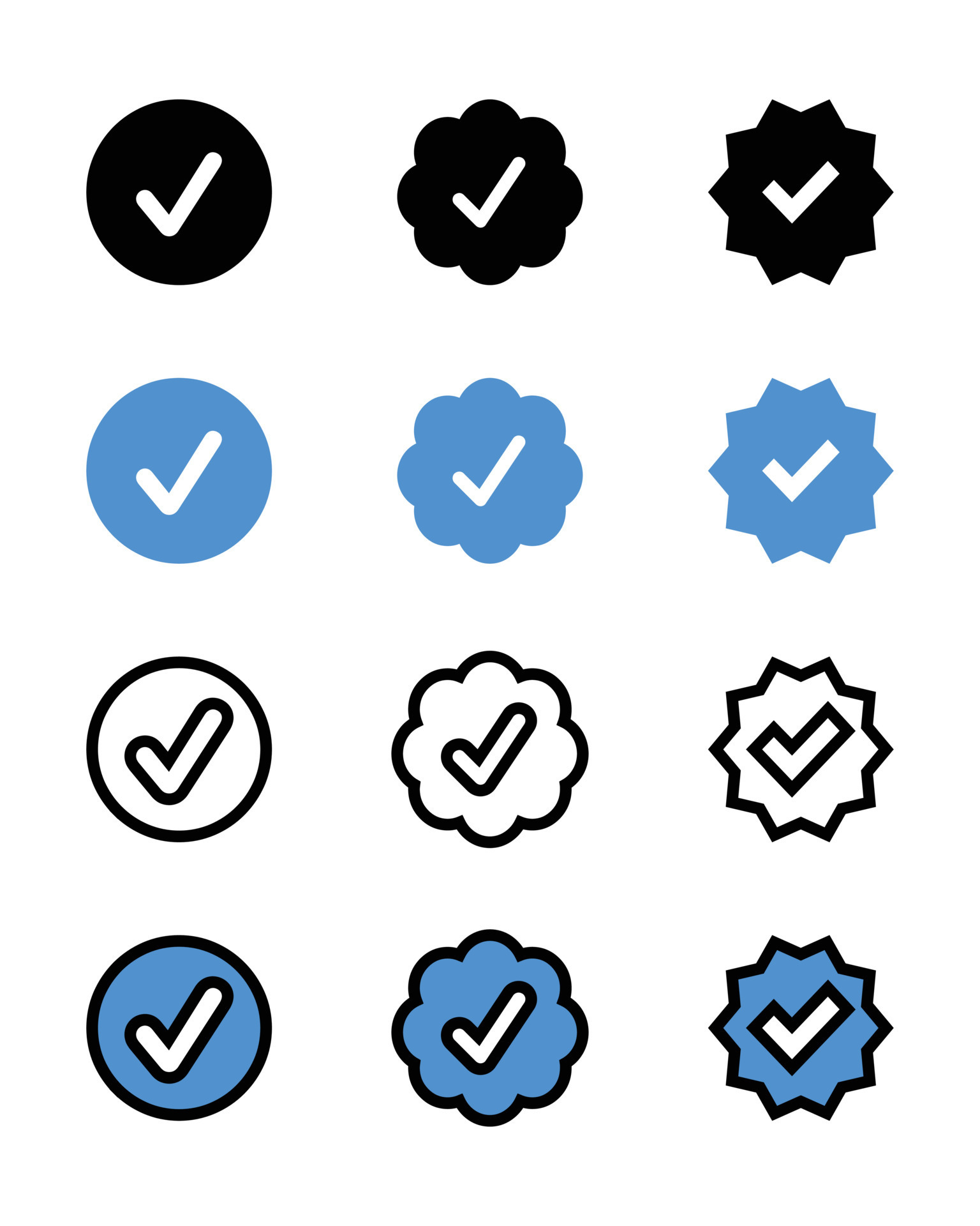 verified icon social media, blue check mark, instagram verify account icon vector, blue tick, black on white background 21042429 Vector Art at Vecteezy