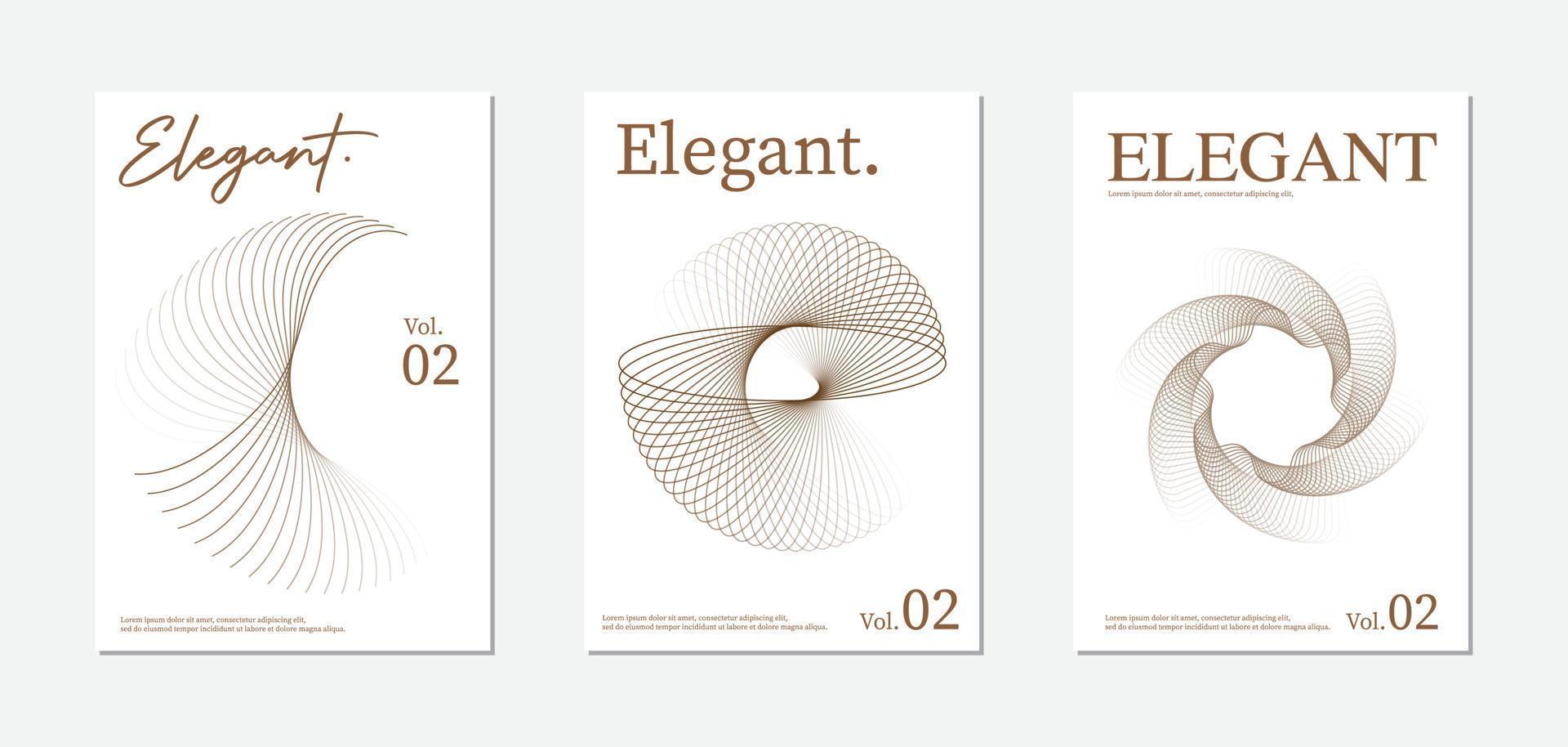 poster or magazine cover design, vector, with voulme number, elegant vector