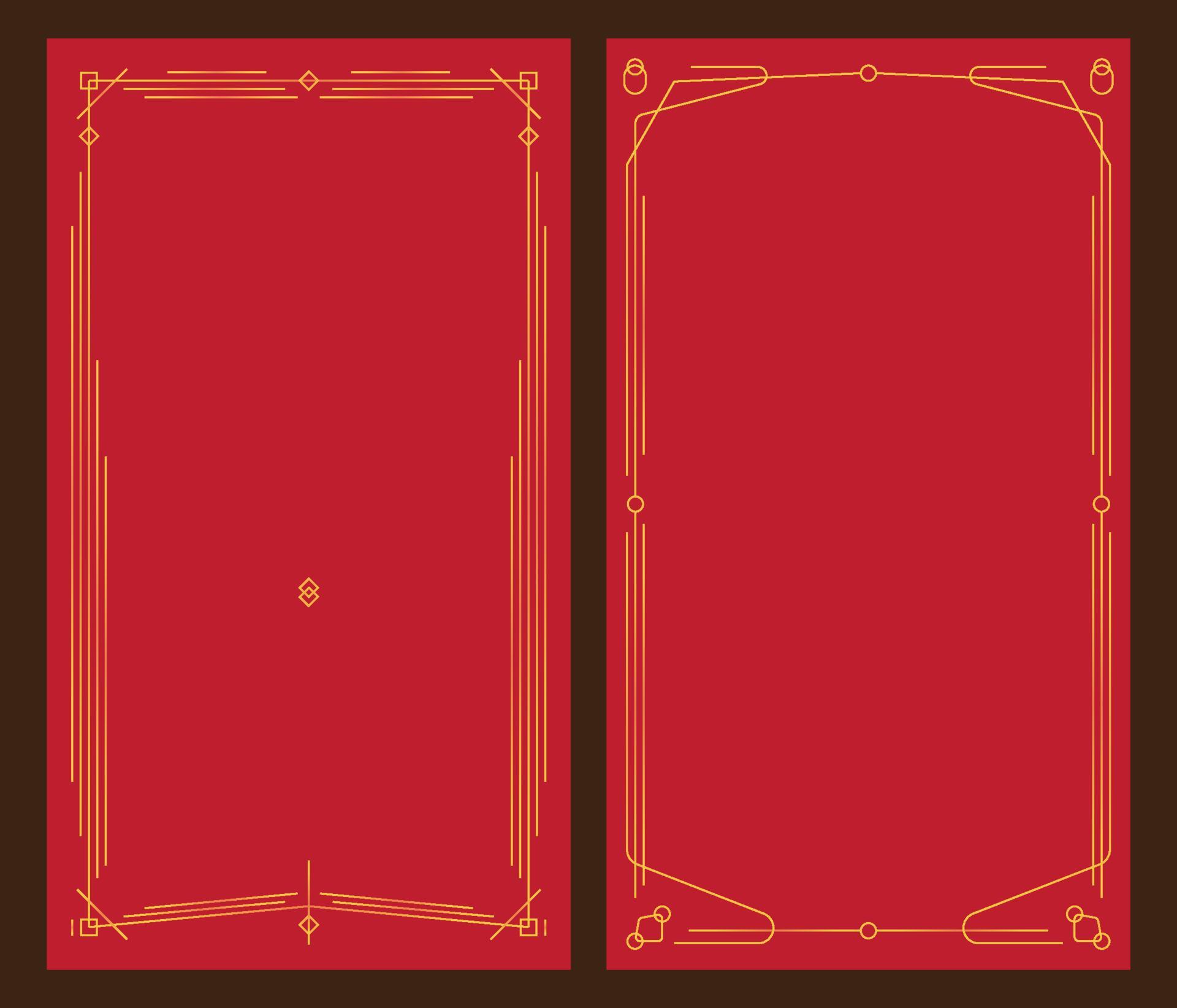 Art deco line border Modern chines gold frames decorative lines borders