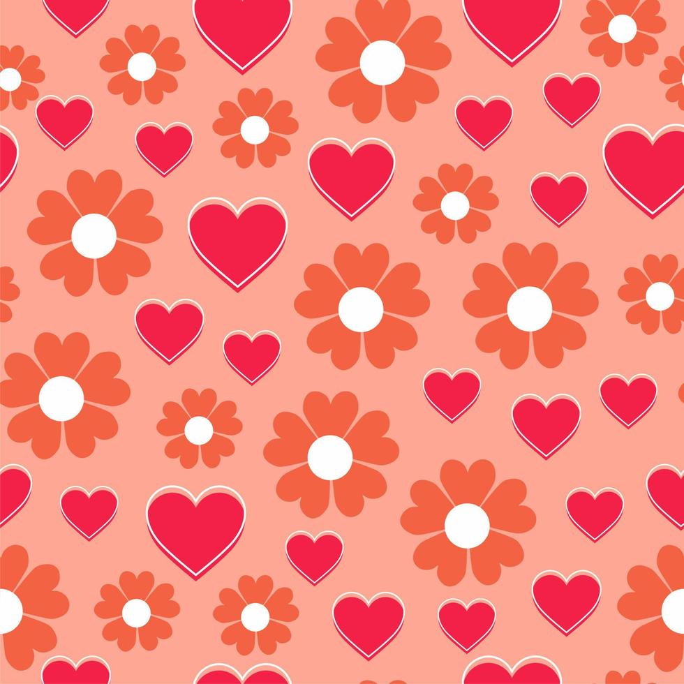 Floral vector seamless pattern. Endless texture can be used for printing onto fabric and paper or scrap booking