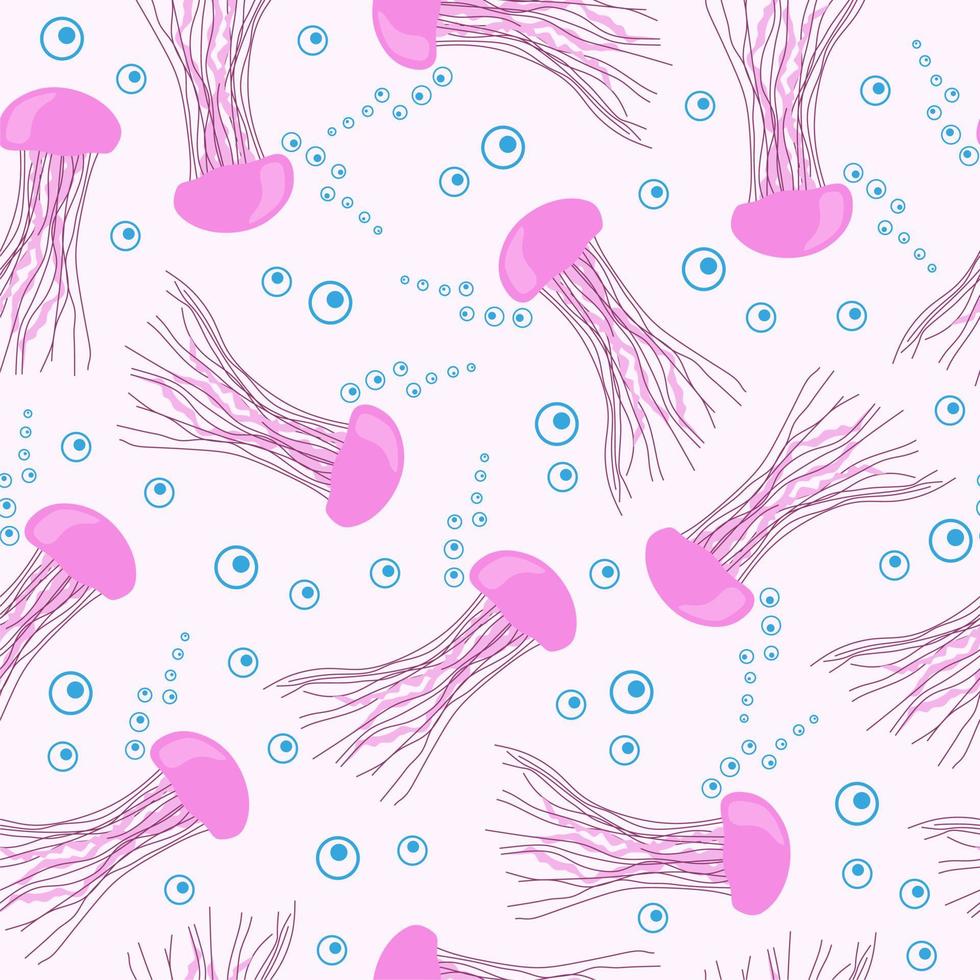 Hand drawn jellyfish. Vector illustration. Sea collection.