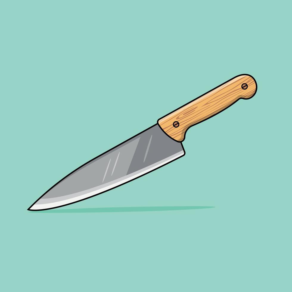 cuchillo dibujos animados vector ilustración, cuchillo vector icono, militar cuchillo icono plano dibujos animados estilo cuchillo
